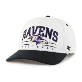 '47 Men's '47 White/Black Baltimore Ravens Roscoe Two-Toned Hitch Adjustable Hat 