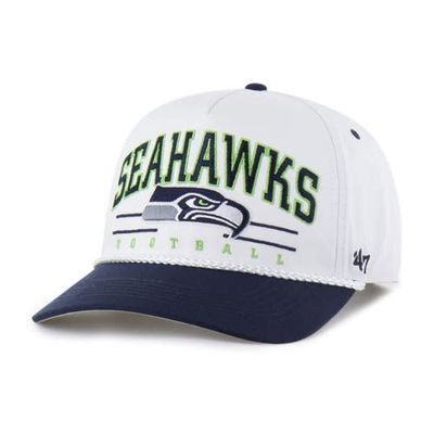 '47 Men's '47 White/College Navy Seattle Seahawks Roscoe Two-Toned Hitch Adjustable Hat 