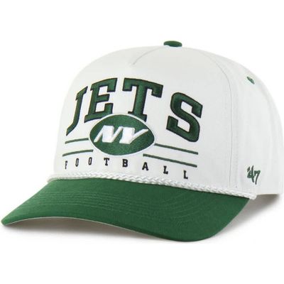 '47 Men's '47 White/Green New York Jets Roscoe Two-Toned Hitch Adjustable Hat 