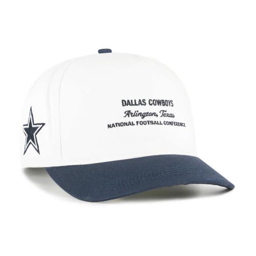 '47 Men's '47 White/Navy Dallas Cowboys Contemporary Two-Tone Hitch Adjustable Hat 