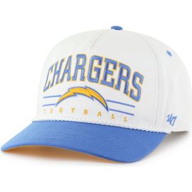 '47 Men's '47 White/Powder Blue Los Angeles Chargers Roscoe Two-Toned Hitch Adjustable Hat 