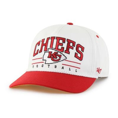 '47 Men's '47 White/Red Kansas City Chiefs Roscoe Two-Toned Hitch Adjustable Hat 