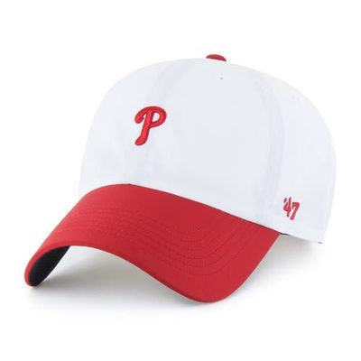 '47 Men's '47 White/Red Philadelphia Phillies Vista Mini Clean Up brrr° Adjustable Hat 