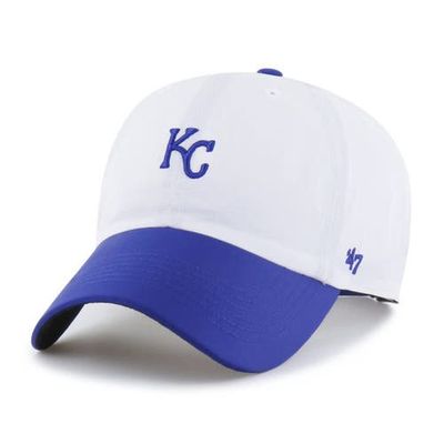 '47 Men's '47 White/Royal Kansas City Royals Vista Mini Clean Up brrr° Adjustable Hat 