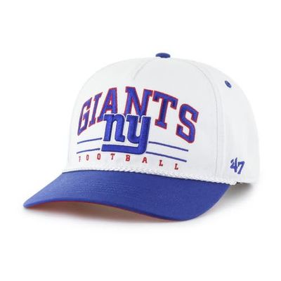 '47 Men's '47 White/Royal New York Giants Roscoe Two-Toned Hitch Adjustable Hat 