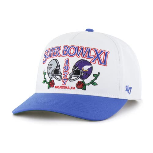 '47 Men's '47 White/Royal NFL Multi-Team Throwback Dueling Logos Adjustable Hitch Hat 