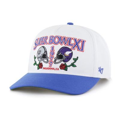 '47 Men's '47 White/Royal NFL Multi-Team Throwback Dueling Logos Adjustable Hitch Hat 