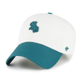 '47 Men's '47 White/Teal Chicago White Sox Contemporary Tonal Clean Up Adjustable Hat 