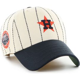 '47 Men's '47 x Rawlings Natural/Navy Houston Astros Pinstripe Clean Up Adjustable Hat 