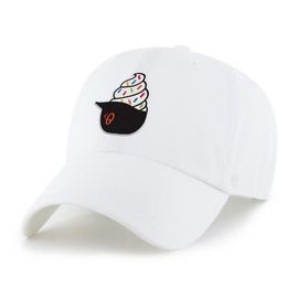 '47 Preschool '47  White Baltimore Orioles Ice Cream Helmet Clean Up Adjustable Hat 