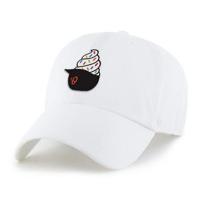 '47 Preschool '47  White Baltimore Orioles Ice Cream Helmet Clean Up Adjustable Hat 