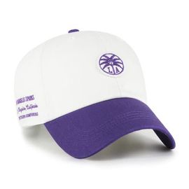 '47 Unisex '47  White/Purple Los Angeles Sparks Contemporary Two-Tone Clean Up Adjustable Hat 