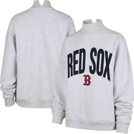 '47 Women's '47  Heather Gray Boston Red Sox Subtle Muse Mock Neck Sweatshirt 