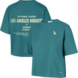 '47 Women's '47  Teal Los Angeles Dodgers Contemporary Basics Leon City T-Shirt 
