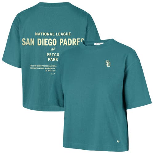 '47 Women's '47  Teal San Diego Padres Contemporary Basics Leon City T-Shirt 
