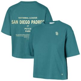 '47 Women's '47  Teal San Diego Padres Contemporary Basics Leon City T-Shirt 