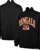 '47 Women's '47 Black Cincinnati Bengals Oversized Vantage Mock Neck Sweatshirt  - 1
