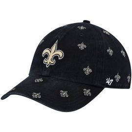'47 Women's '47 Black New Orleans Saints Confetti Clean Up Adjustable Hat 