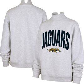 '47 Women's '47 Gray Jacksonville Jaguars Subtle Muse Mock Neck Sweatshirt 