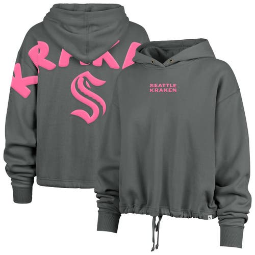 '47 Women's '47 Gray Seattle Kraken Bright Side Venice Cropped Pullover Hoodie 