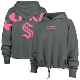 '47 Women's '47 Gray Seattle Kraken Bright Side Venice Cropped Pullover Hoodie 