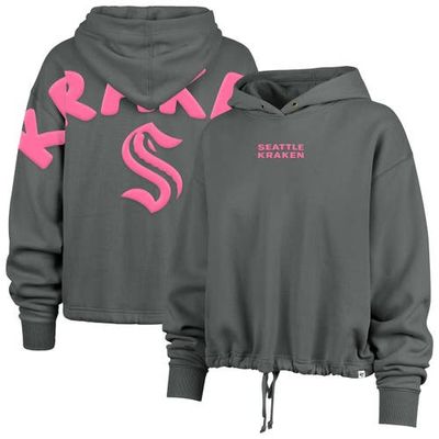 '47 Women's '47 Gray Seattle Kraken Bright Side Venice Cropped Pullover Hoodie 