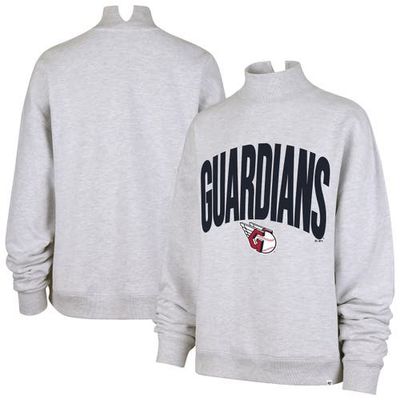 '47 Women's '47 Heather Gray Cleveland Guardians Subtle Muse Mock Neck Sweatshirt 