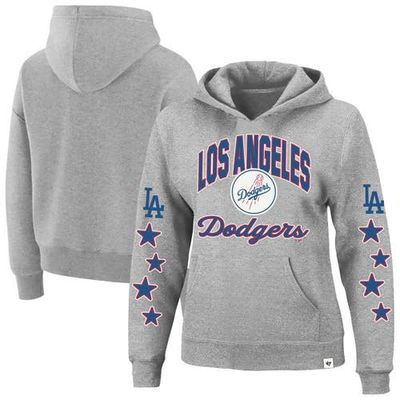 '47 Women's '47 Heather Gray Los Angeles Dodgers Plus Size Starry Eye Hoodie 