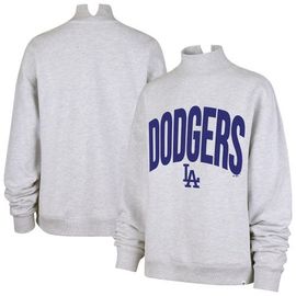 '47 Women's '47 Heather Gray Los Angeles Dodgers Subtle Muse Mock Neck Sweatshirt 