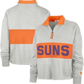 '47 Women's '47 Heather Gray Phoenix Suns Breakthrough Remi Quarter-Zip Jacket 