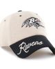 '47 Women's '47 Natural/Black Baltimore Ravens Rope Script Clean Up Adjustable Hat  - 1