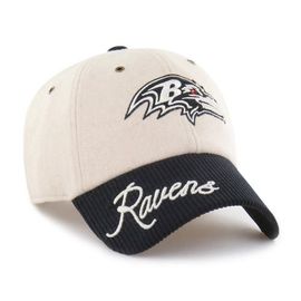 '47 Women's '47 Natural/Black Baltimore Ravens Rope Script Clean Up Adjustable Hat 