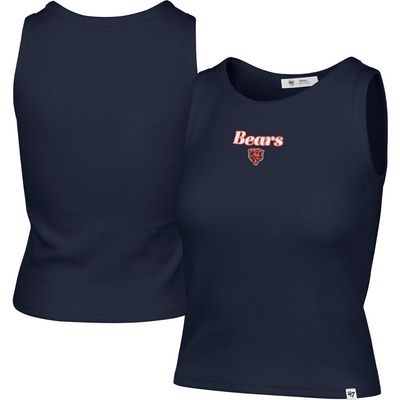 '47 Women's '47 Navy Chicago Bears Cropped Straight Cut Ribbed Baby Tank Top 
