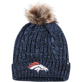 '47 Women's '47 Navy Denver Broncos Meeko Cuffed Knit Hat with Pom 