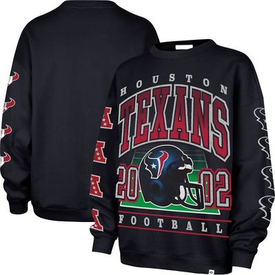 '47 Women's '47 Navy Houston Texans Go Big Oversized Pullover Sweatshirt 