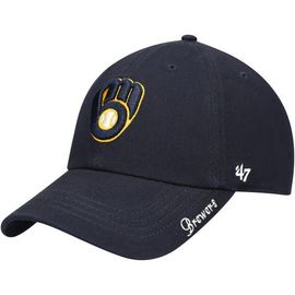'47 Women's '47 Navy Milwaukee Brewers Team Miata Clean Up Adjustable Hat 