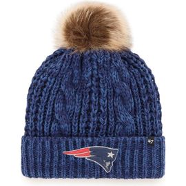 '47 Women's '47 Navy New England Patriots Logo Meeko Cuffed Knit Hat with Pom 