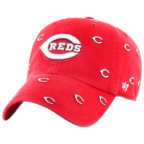 '47 Women's '47 Red Cincinnati Reds Confetti Clean Up Adjustable Hat 