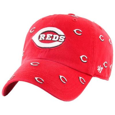 '47 Women's '47 Red Cincinnati Reds Confetti Clean Up Adjustable Hat 