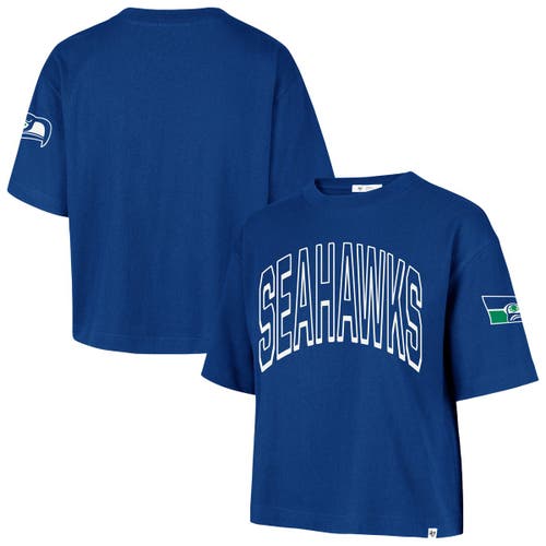 '47 Women's '47 Royal Seattle Seahawks Call Out Reed City T-Shirt 