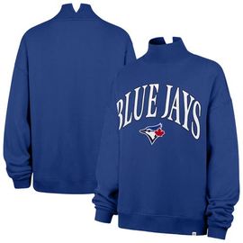 '47 Women's '47 Royal Toronto Blue Jays Oversized Vantage Mock Neck Sweatshirt 