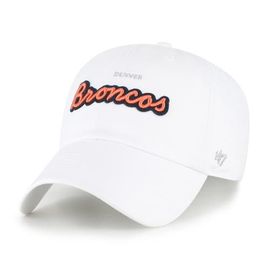 '47 Women's '47 White Denver Broncos Trendy Script Clean Up Adjustable Hat 