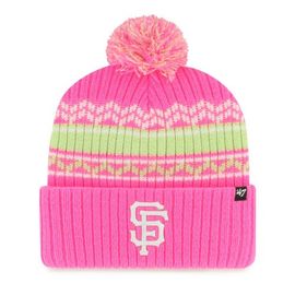 '47 Youth '47 Pink San Francisco Giants Polar Vortex Cuffed Knit Hat with Pom 