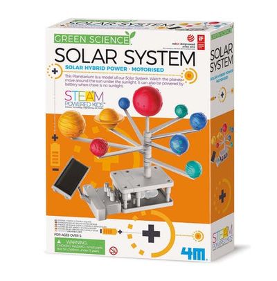 4M 4M Green Science Solar System Diy Rotating Planetarium, Solar & Battery Power