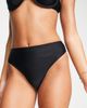 4th & Reckless 4th & Reckless Cinder high leg high waist bikini bottom in black - 1