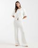 4th & Reckless 4th & Reckless cotton rich crochet knit wide leg beach pants in white - part of a set - 1