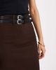 4th & Reckless 4th & Reckless cotton rich double belt detail column maxi skirt in chocolate - part of a set-Brown - 4