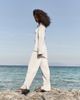 4th & Reckless 4th & Reckless crinkle elastic waist wide leg beach pants in off white - part of a set - 4