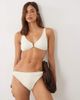 4th & Reckless 4th & Reckless crinkle ring detail scoop neck bikini top in white - part of a set - 3