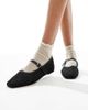4th & Reckless 4th & Reckless crochet strappy ballet flats in black - 1
